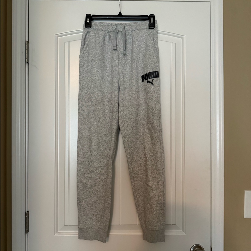 Puma Light Gray Boys Joggers